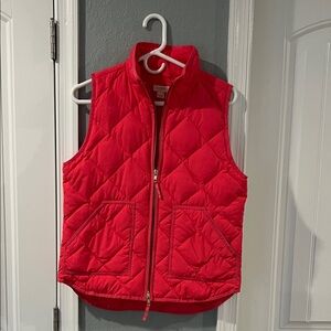 J. Crew Vibrant Pink Quilted Vest